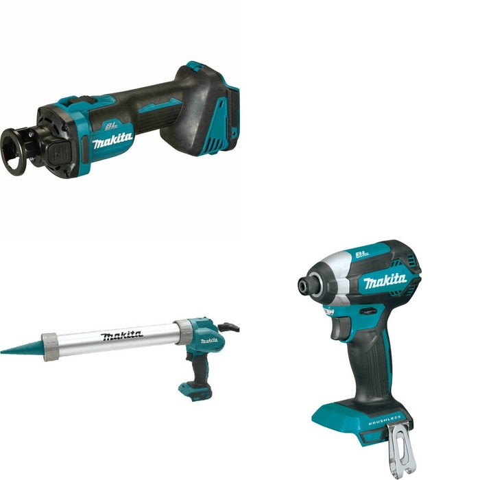 Makita XGC01ZB Caulk and Adhesive Gun W/ XOC02Z Cut-Out Tool and FREE XDT13Z Impact Driver