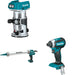 Makita XGC01ZB Caulk and Adhesive Gun W/ XTR01Z Compact Router and FREE XDT13Z Impact Driver