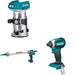 Makita XGC01ZB Caulk and Adhesive Gun W/ XTR01Z Compact Router and FREE XDT13Z Impact Driver