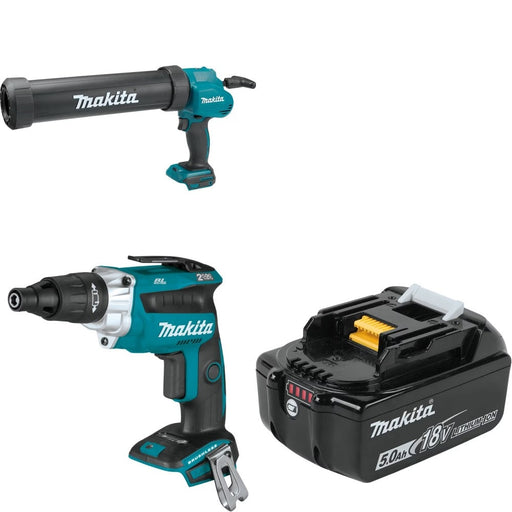 Makita XGC01ZC Caulk Gun Kit W/ XSF05Z Screwdriver and FREE BL1850B Battery