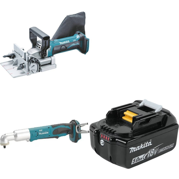 Makita XJP03Z Plate Joiner Kit W/ Impact Wrench and FREE 5.0Ah Battery
