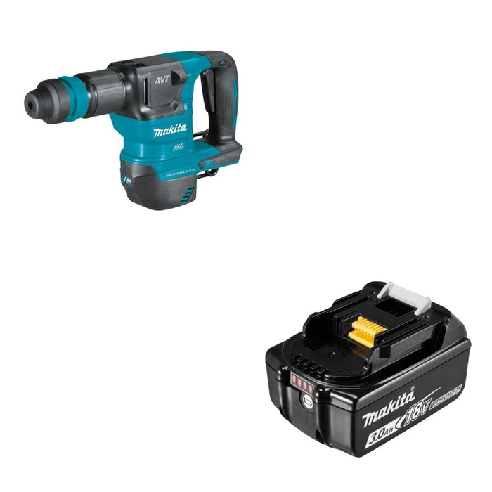 Makita XKH01Z 18V LXT AVT Power Scraper, accepts SDS-PLUS, Tool Only W/ BL1830B 3.0Ah Battery