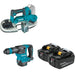 Makita XKH01Z 18V LXT AVT Power Scraper W/ XBP04Z 18V LXT Band Saw and BL1850B-2 5.0Ah Battery