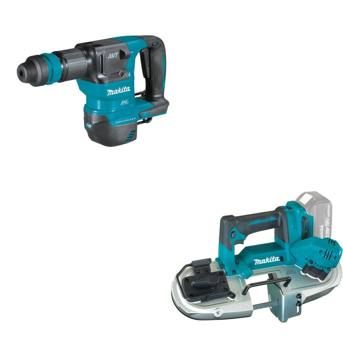 Makita XKH01Z 18V LXT AVT Power Scraper, accepts SDS-PLUS, Tool Only W/ XBP04Z 18V LXT Band Saw