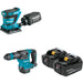 Makita XKH01Z 18V LXT AVT Power Scraper W/ XOB02Z 1/4 Sheet and BL1850B-2 5.0Ah Battery, 2 Pack
