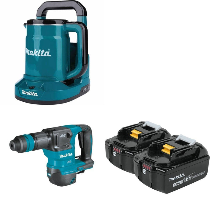 Makita XKH01Z 18V LXT AVT Power Scraper W/ XTK01Z Hot Water and BL1850B-2 5.0Ah Battery, 2 Pack