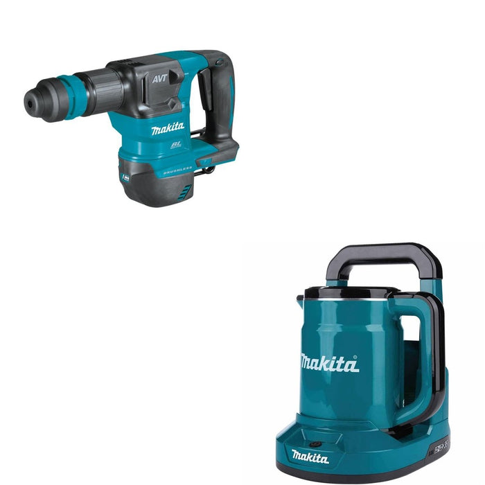 Makita XKH01Z 18V LXT AVT Power Scraper, accepts SDS-PLUS, Tool Only W/ XTK01Z Hot Water Kettle