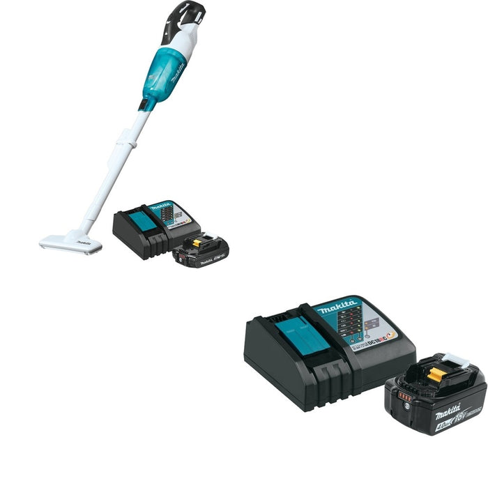 Makita XLC03R1WX4 Vacuum Kit W/ BL1840BDC1 18V LXT Lithium-Ion Battery and Charger Starter Pack