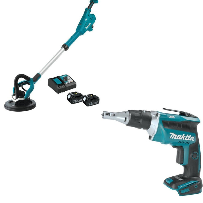 Makita XLS01TX1 18V LXT Brushless Cordless 9" Drywall Sander W/ FREE XSF03Z Screwdriver