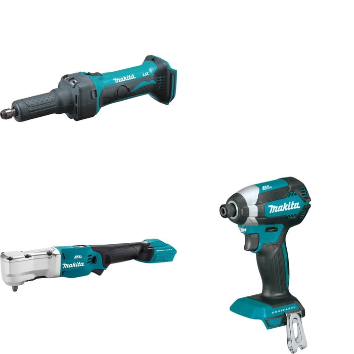 Makita XLT03Z Angle Impact Wrench W/ XDG01Z Die Grinder and FREE XDT13Z Impact Driver