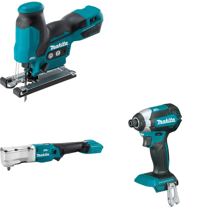 Makita XLT03Z Angle Impact Wrench W/ XVJ05Z Jig Saw and FREE XDT13Z Impact Driver