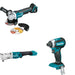 Makita XLT04Z Angle Impact Wrench W/ XAG11Z Angle Grinder and FREE XDT13Z Impact Driver