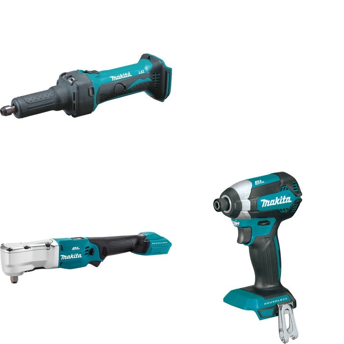 Makita XLT04Z Angle Impact Wrench W/ XDG01Z Die Grinder and FREE XDT13Z Impact Driver