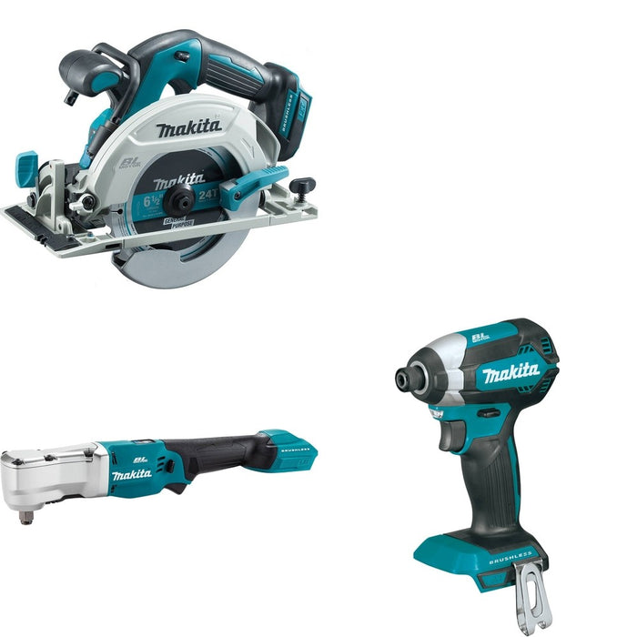 Makita XLT04Z Angle Impact Wrench W/ XSH03Z Circular Saw and FREE XDT13Z Impact Driver