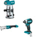 Makita XLT05Z Angle Impact Wrench W/ XTR01Z Compact Router and FREE XDT13Z Impact Driver