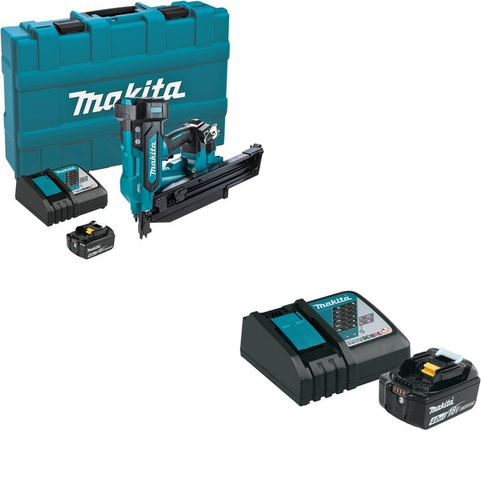 Makita XNB03M1 21" Full Round Head 3-1/2" Framing Nailer Kit W/ BL1840BDC1 Battery and Charger