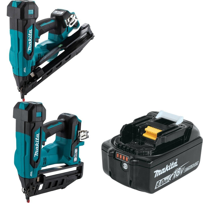 Makita XNB05Z Finish Nailer W/ XNB08Z Finish Nailer and FREE BL1860B Battery