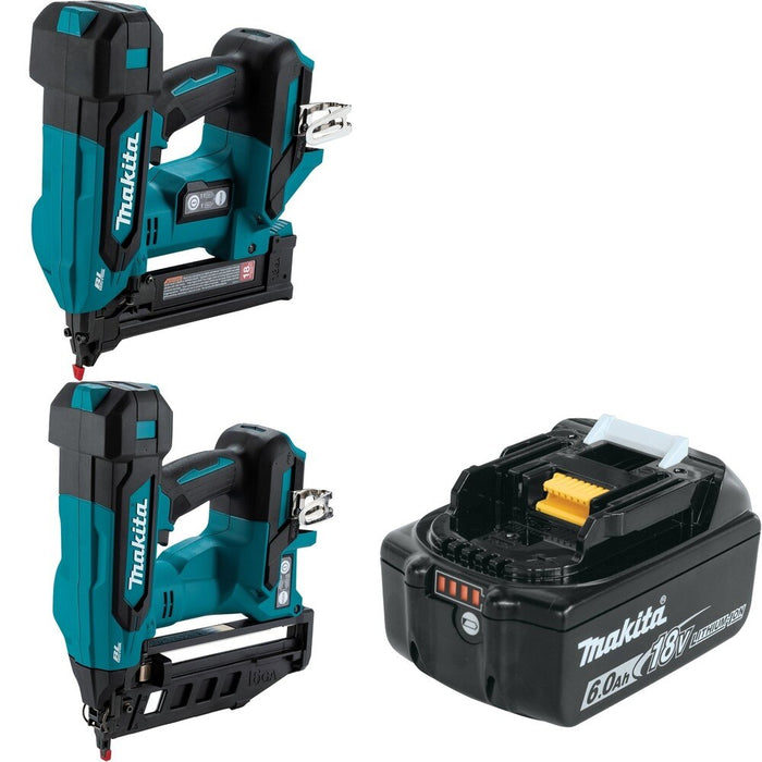 Makita XNB05Z Finish Nailer W/ XTS02Z Stapler and FREE BL1860B Battery