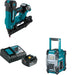 Makita XNB06Z Angled Finish Nailer Kit W/ BL1850BDC1 Battery Kit and FREE GRM02 Radio