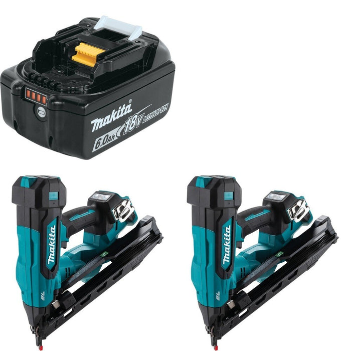 Makita XNB08Z[2] Finish Nailer W/ FREE BL1860B Battery