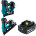 Makita XNB08Z Finish Nailer W/ XTS02Z Stapler and FREE BL1860B Battery