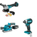 Makita XOB03Z Finishing Sander W/ XAG09Z Angle Grinder and FREE XDT13Z Impact Driver