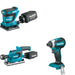 Makita XOB03Z Finishing Sander W/ XOB02Z Finishing Sander and FREE XDT13Z Impact Driver