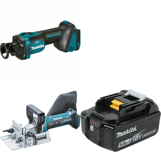 Makita XOC02Z Cut-Out Tool Kit W/ Plate Joiner and FREE 5.0Ah Battery