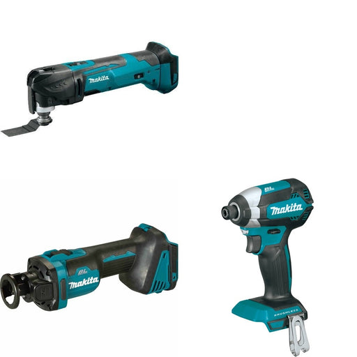 Makita XOC02Z Cut-Out Tool W/ XMT03Z Oscillating Multi-Tool and FREE XDT13Z Impact Driver