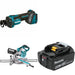 Makita XOC02Z Cut-Out Tool Kit W/ XSL02Z Miter Saw and FREE BL1850B Battery