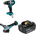 Makita XPH12Z Hammer Drill Kit W/ XAG26Z Grinder and FREE BL1850B Battery
