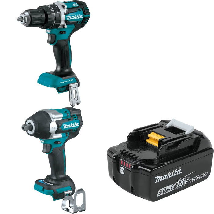 Makita XPH12Z Driver-Drill Kit W/ XWT18Z Impact Wrench and FREE BL1850B Battery