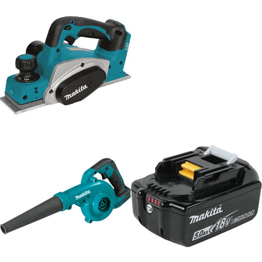 Makita XPK01Z 18V Planer Kit W/ XBU05Z Blower and FREE BL1850B Battery