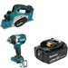 Makita XPK01Z 18V Planer Kit W/ XWT18Z Mid-Torque Impact Wrench and FREE BL1850B Battery