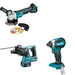 Makita XRH01Z Rotary Hammer W/ XAG11Z Angle Grinder and FREE XDT13Z Impact Driver