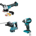 Makita XRH01Z Rotary Hammer W/ XAG11Z Angle Grinder and FREE XDT13Z Impact Driver