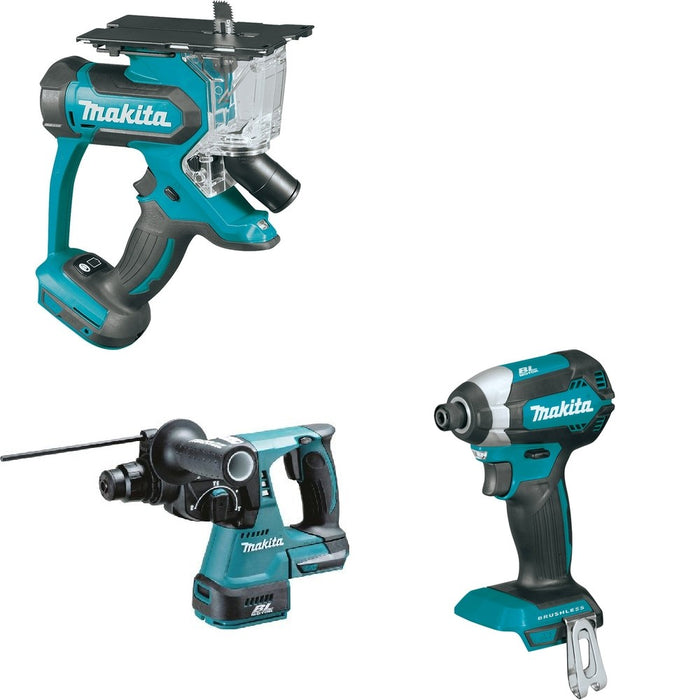 Makita XRH01Z Rotary Hammer W/ XDS01Z Cut-Out Saw and FREE XDT13Z Impact Driver