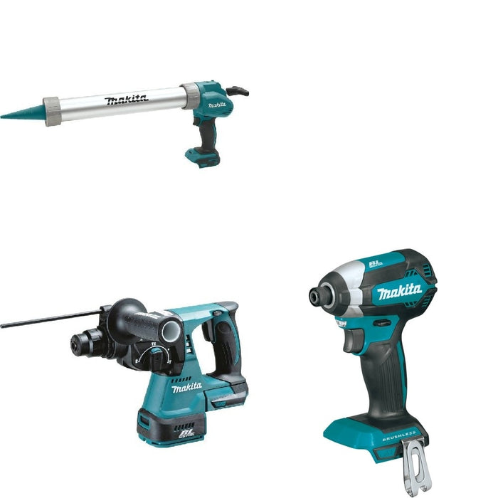 Makita XRH01Z Rotary Hammer W/ XGC01ZB Caulk and Adhesive Gun and FREE XDT13Z Impact Driver