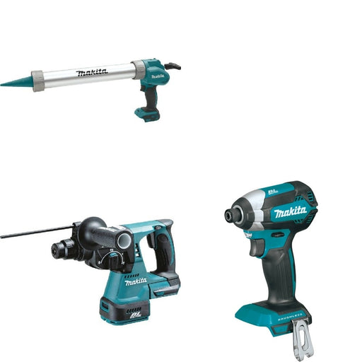 Makita XRH01Z Rotary Hammer W/ XGC01ZB Caulk and Adhesive Gun and FREE XDT13Z Impact Driver