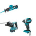 Makita XRH01Z Rotary Hammer W/ XRJ08Z Recipro Saw and FREE XDT13Z Impact Driver