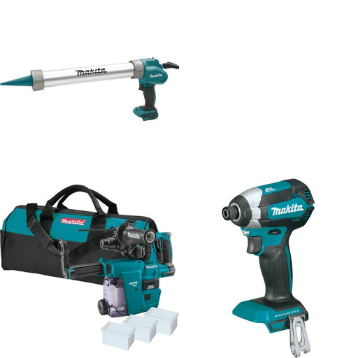 Makita XRH01ZWX Rotary Hammer W/ XGC01ZB Caulk and Adhesive Gun and FREE XDT13Z Impact Driver