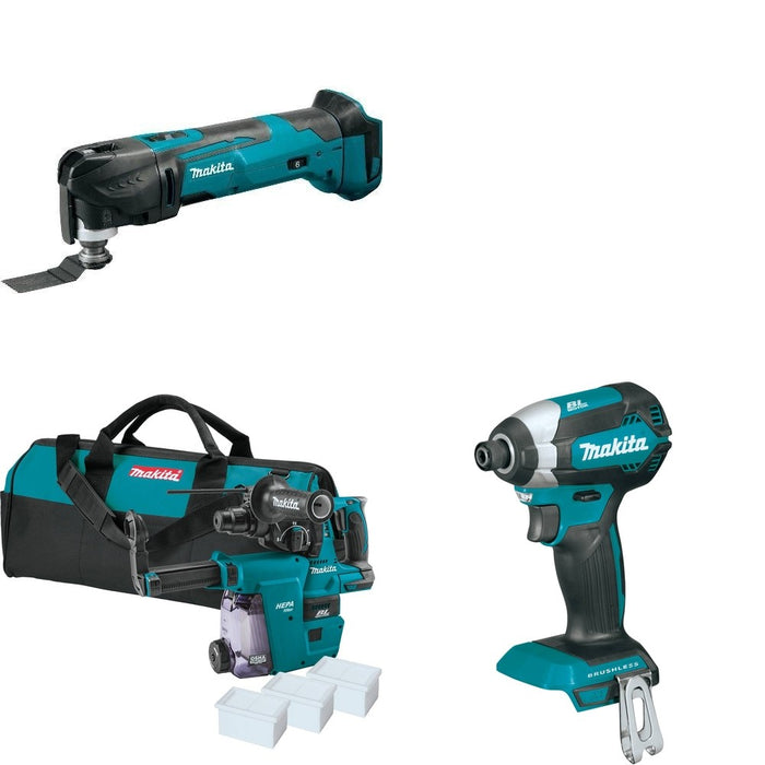 Makita XRH01ZWX Rotary Hammer W/ XMT03Z Oscillating Multi-Tool and FREE XDT13Z Impact Driver