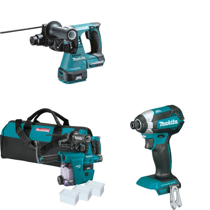Makita XRH01ZWX Rotary Hammer W/ XRH01Z Rotary Hammer and FREE XDT13Z Impact Driver