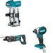 Makita XRH04Z Rotary Hammer W/ XTR01Z Compact Router and FREE XDT13Z Impact Driver