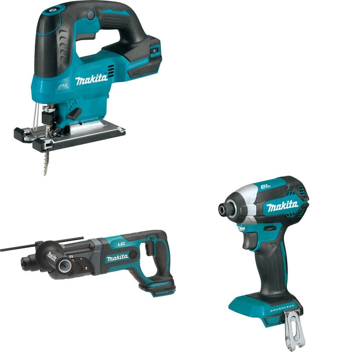 Makita XRH04Z Rotary Hammer W/ XVJ04Z Jig Saw and FREE XDT13Z Impact Driver