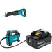 Makita XRJ04Z Recip Saw Kit W/ DMP181ZX Inflator and FREE BL1850B Battery