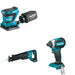 Makita XRJ05Z Recipro Saw W/ XOB02Z Finishing Sander and FREE XDT13Z Impact Driver
