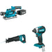 Makita XRJ05Z Recipro Saw W/ XOB03Z Finishing Sander and FREE XDT13Z Impact Driver