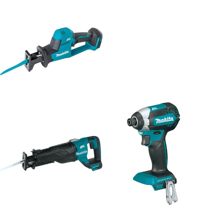 Makita XRJ05Z Recipro Saw W/ XRJ08Z Recipro Saw and FREE XDT13Z Impact Driver