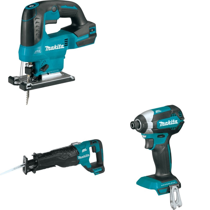 Makita XRJ05Z Recipro Saw W/ XVJ04Z Jig Saw and FREE XDT13Z Impact Driver
